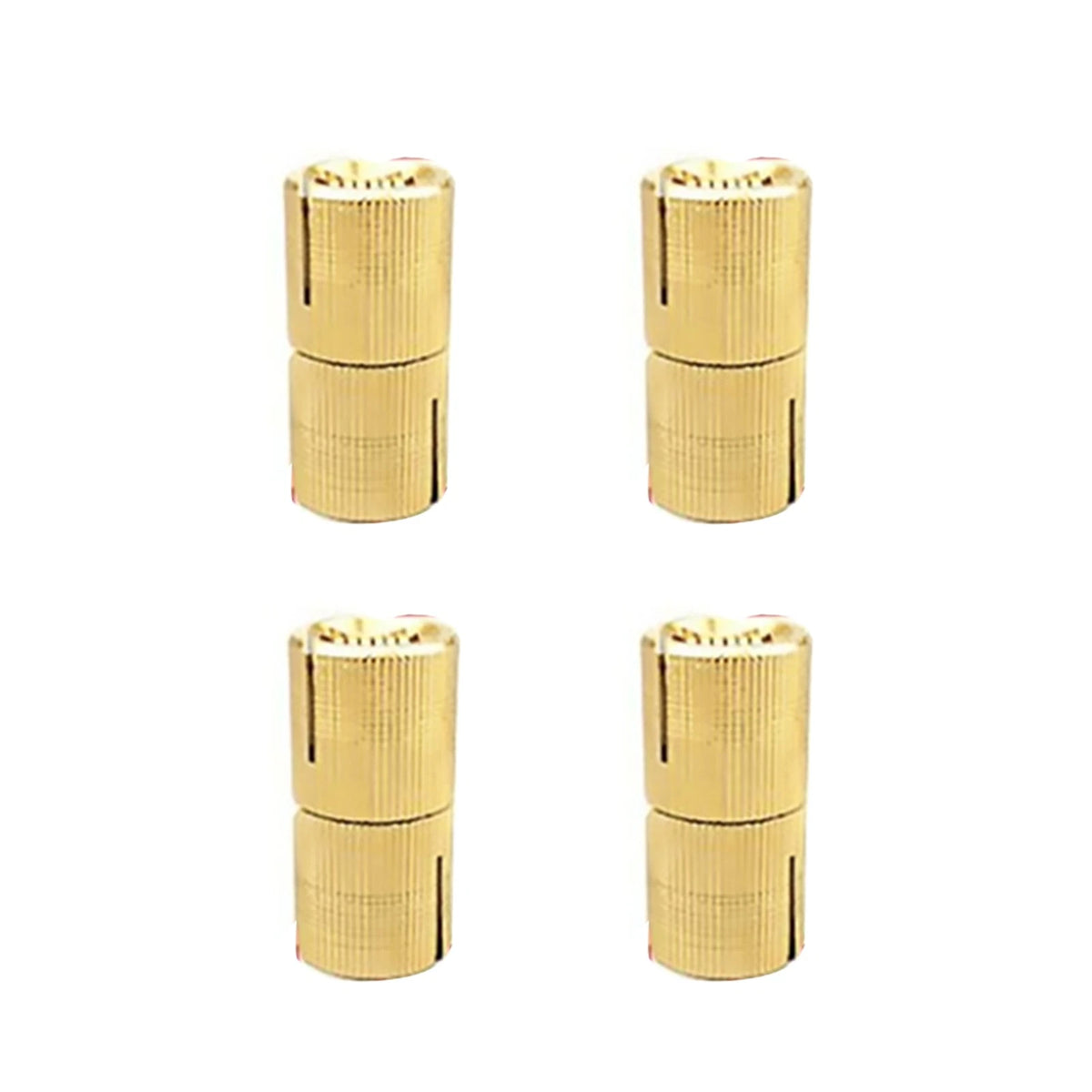 Set of 4 Brass Invisible Hinges for Universal Applications (180 Degree)