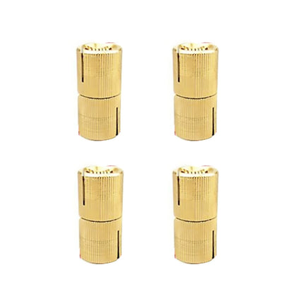Set of 4 Brass Invisible Hinges for Universal Applications (180 Degree)