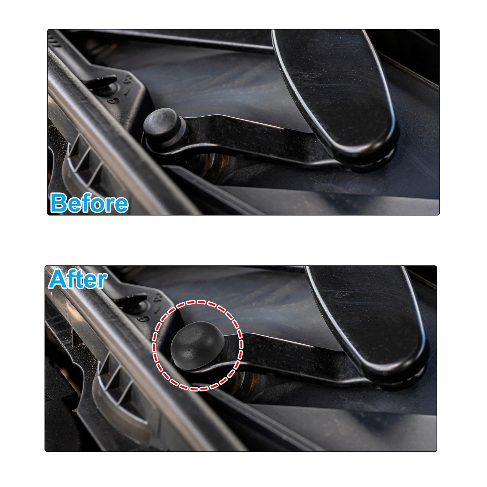 Wiper Arm Nut Cover Cap for Ford Edge (2007–2014) - Black