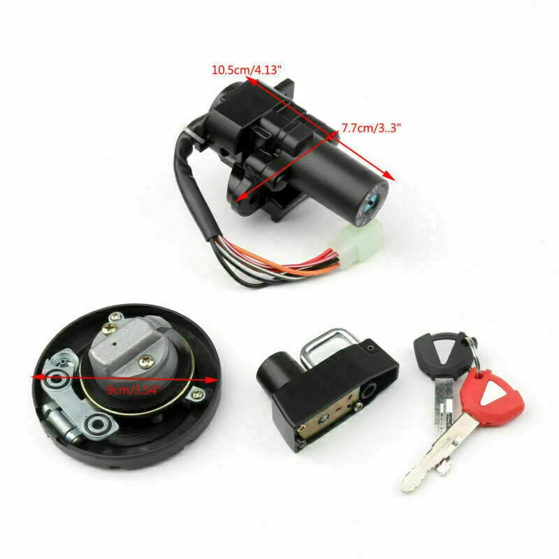 Ignition Switch Gas Cap Cover Lock Key Set for Kawasaki KL110/KLX125 (AY T9)