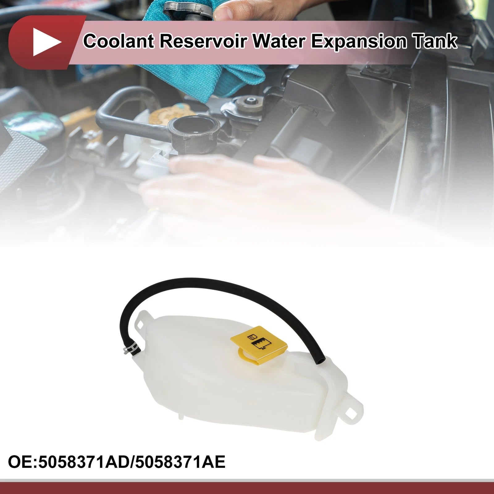 Coolant Expansion Tank with Cap for Chrysler 200 (2011–2014)