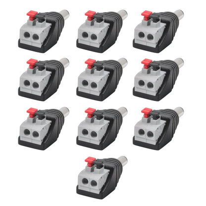 10pcs DC Power Jack 5.5mm x 2.1mm for LED 12V 24V