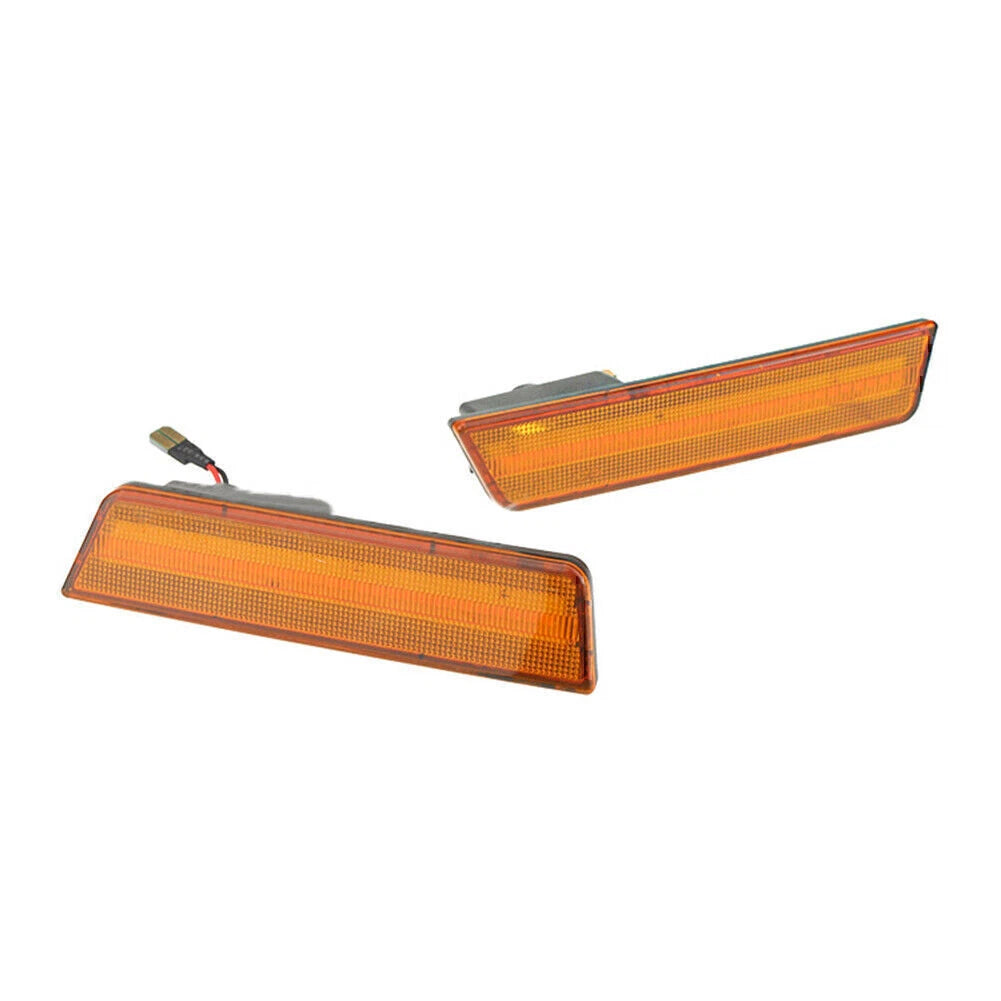 2 Pcs Yellow LED Front Side Marker Light Fit Dodge Challenger 2008-2014