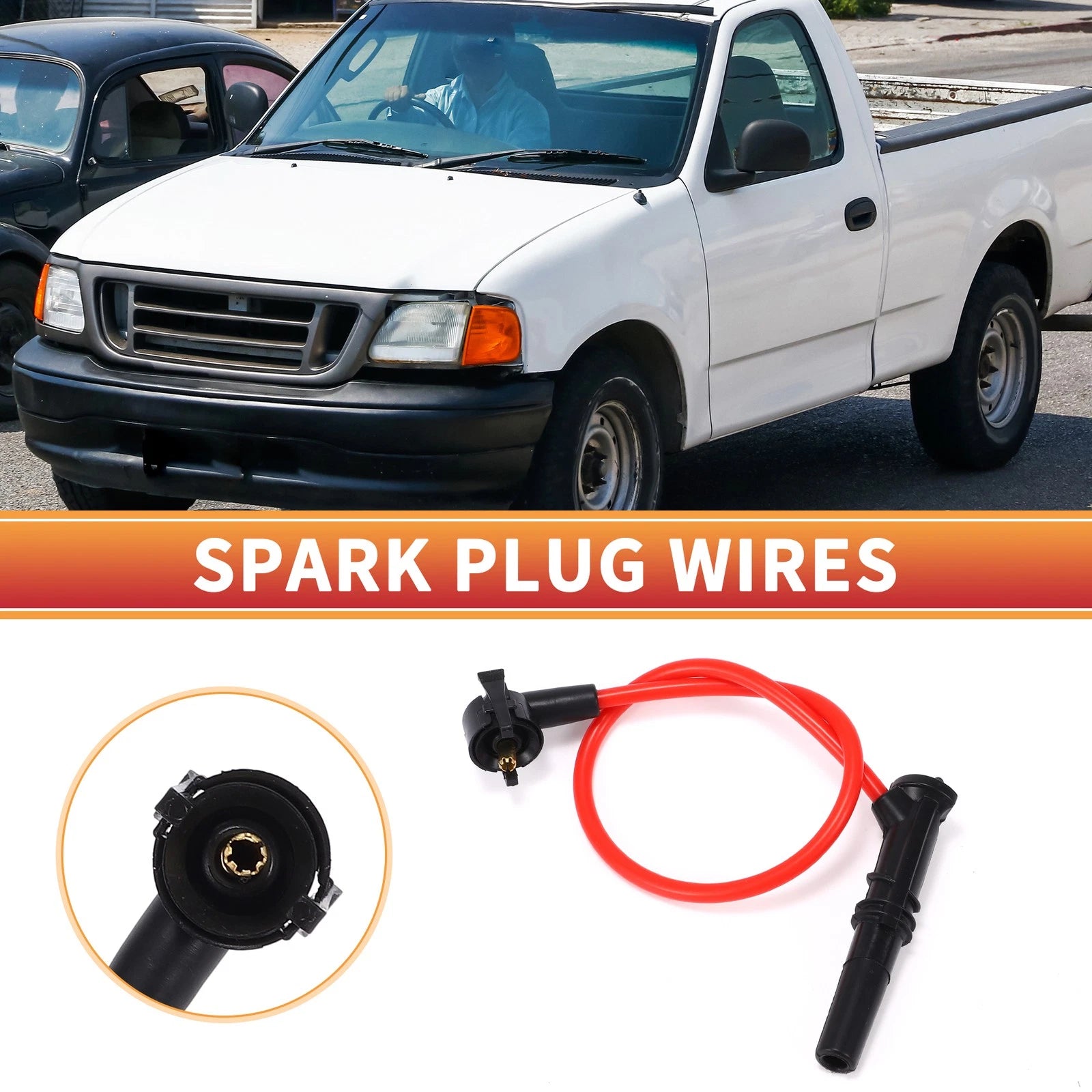 8 Pc Spark Plug Wire Ignition Coil Cable Set for Ford Crown (2005–2008)