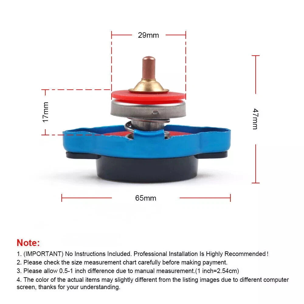 Car Thermostat Radiator Cap with Water Temp Gauge for Universal
