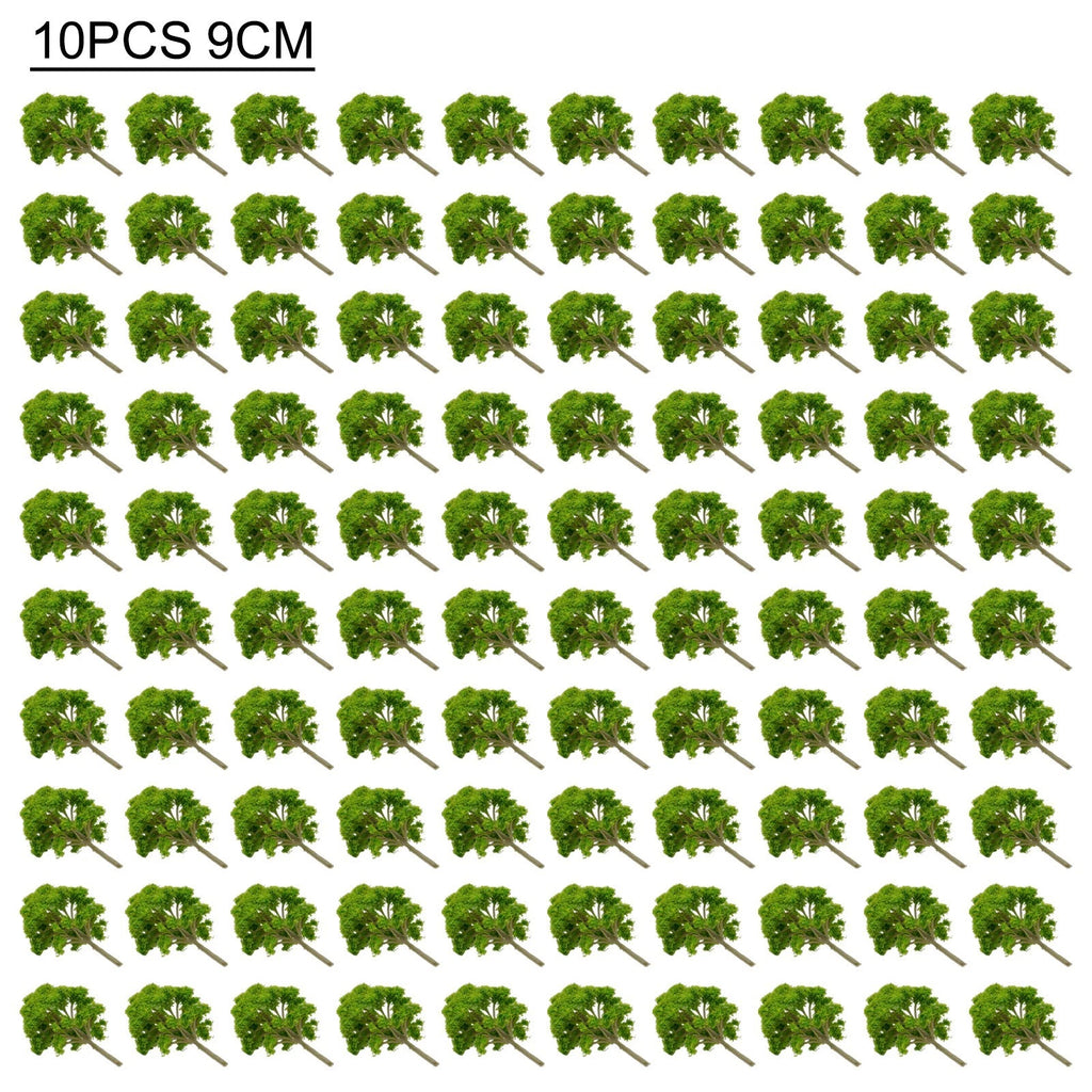 Set of 10 HO Scale Model Trees for Train Railroad Layout Scenery