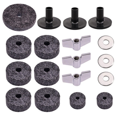 18Pcs Cymbal Part Replacement Hi Hat Felt Wing Nut for Drum Set