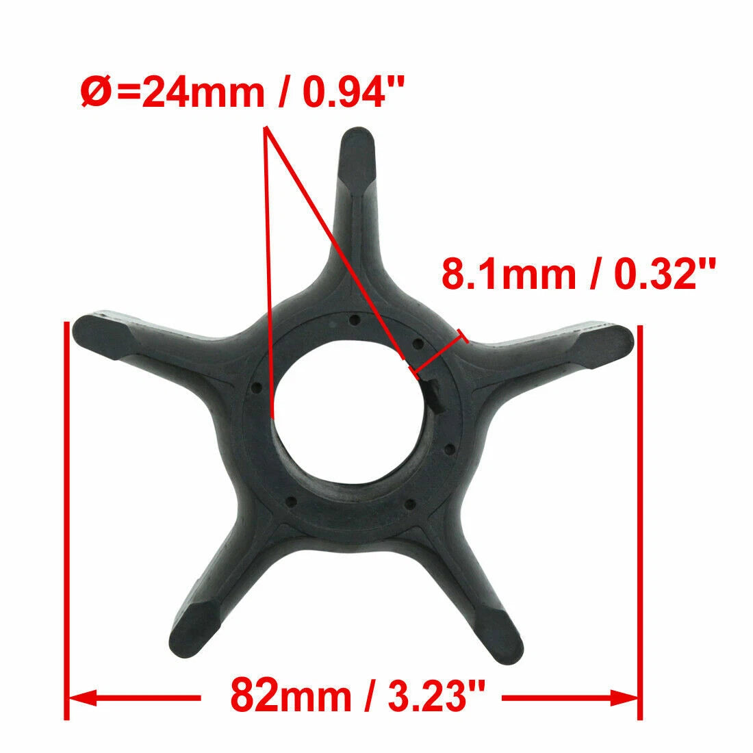 Impeller for Suzuki DF100-DF175 DT115-DT225 (5033542, 17461-90J01, 18-3023)
