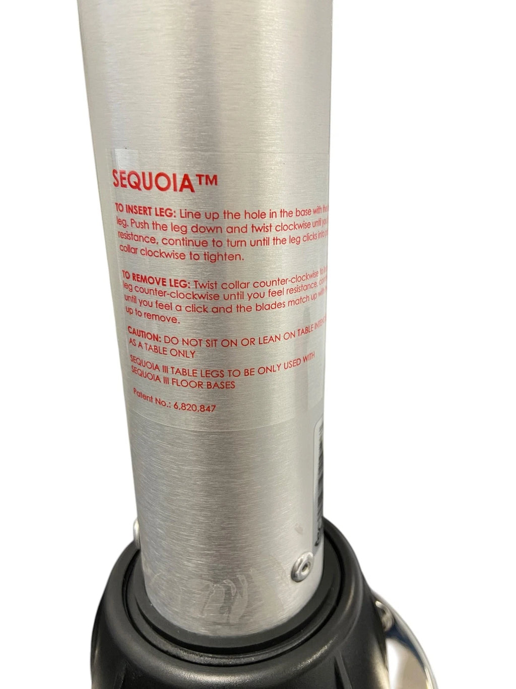 Table Leg and Base System for Sequoia TM III (25.5")