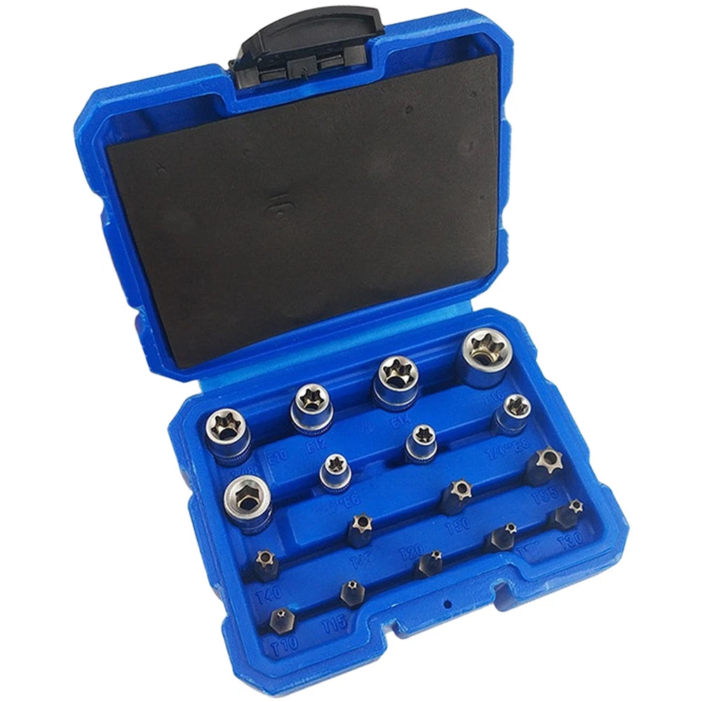 14-Piece Metric Socket Set for Automotive Standard Fasteners