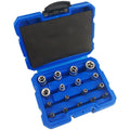 14-Piece Metric Socket Set for Automotive Standard Fasteners
