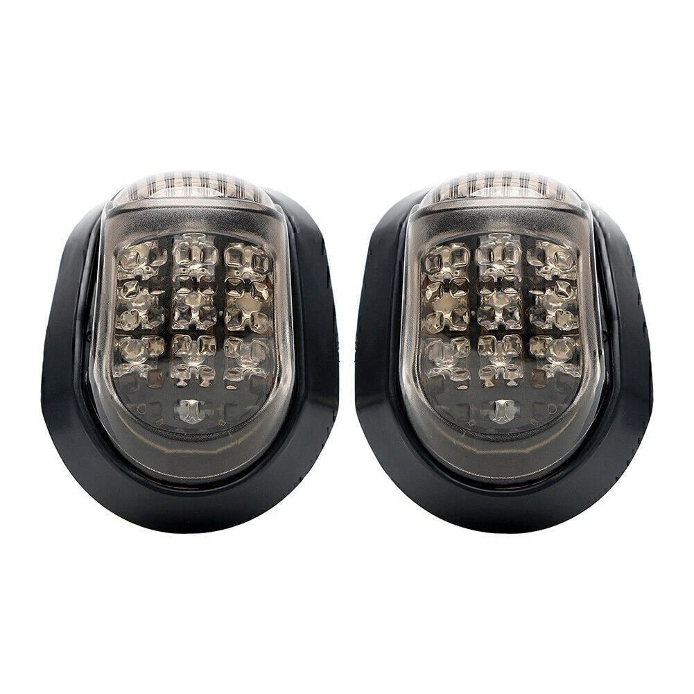 2X Flush Mount Turn Signals Amber 9 LED for Universal