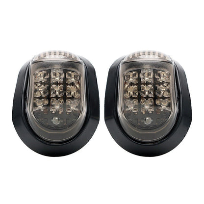 2X Flush Mount Turn Signals Amber 9 LED for Universal