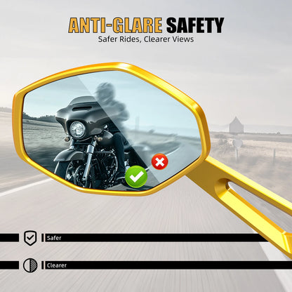 2X M8 Convex Mirrors for Harley Street Glide FLHX (2006–2025)