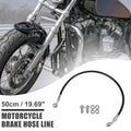 Hydraulic Brake Hose Line Replacement for Motorcycle Bike 50cm Black (1 Set)