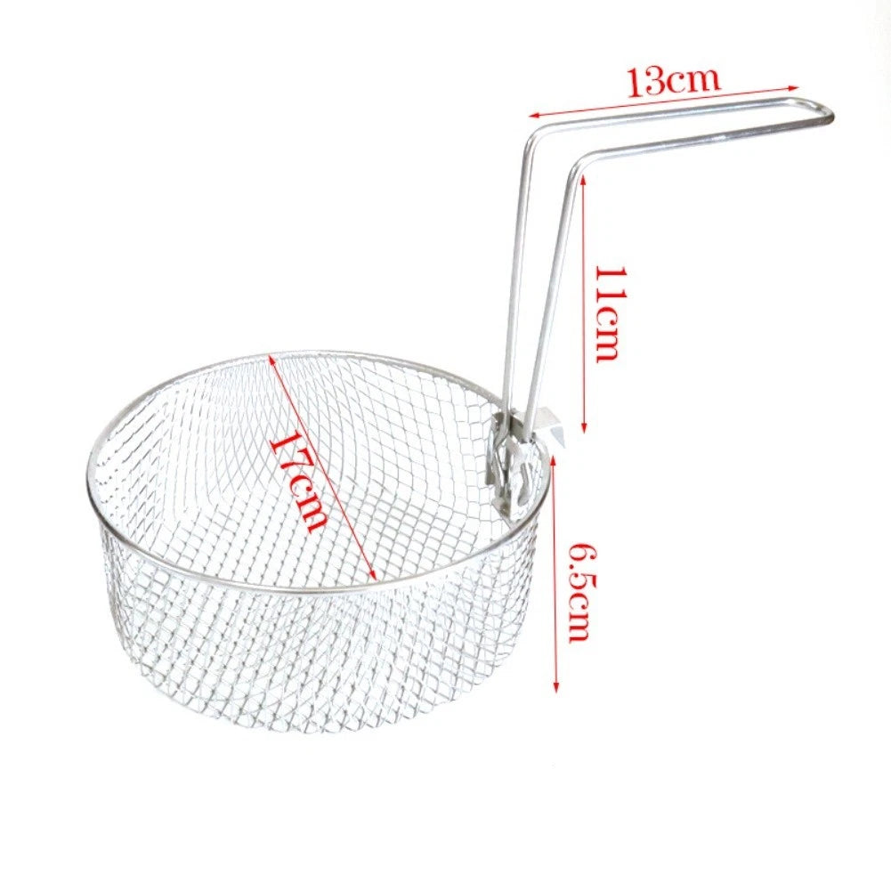 304 Stainless Steel Frying Basket for Kitchen Cooking Grill Rack