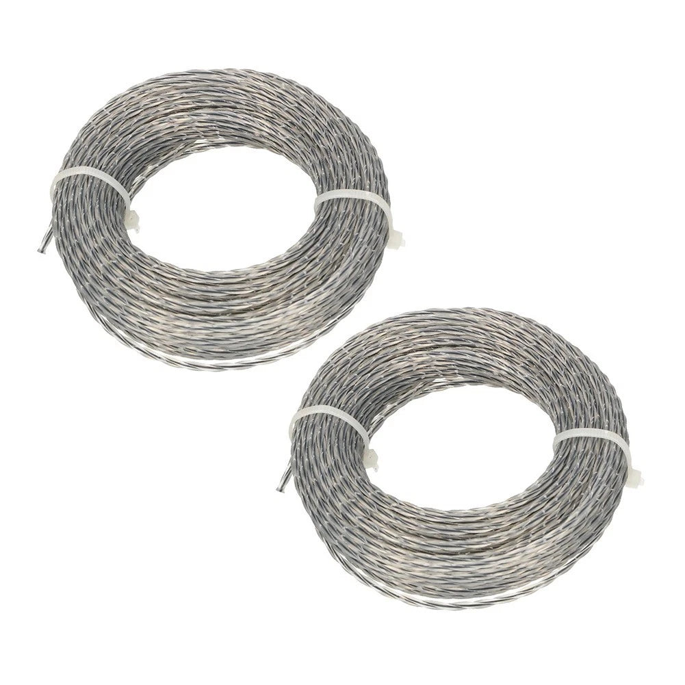 Set of 2 Trimmer Lines 2.0 - 3.0mm x 15m for Garden Tools