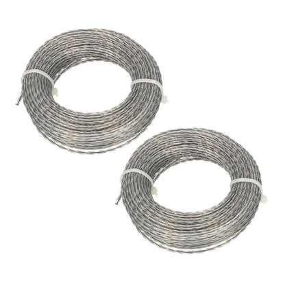 Set of 2 Trimmer Lines 2.0 - 3.0mm x 15m for Garden Tools