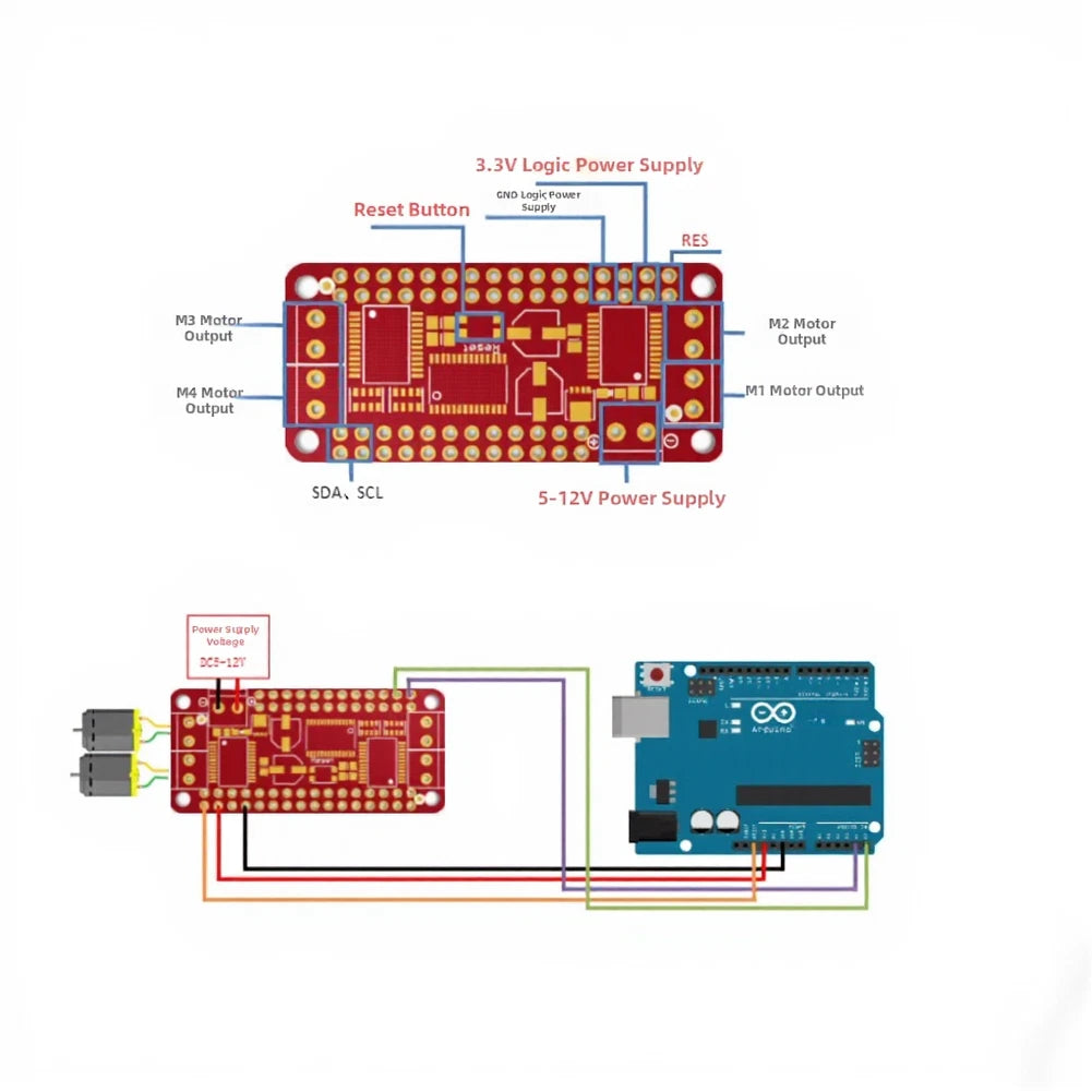 Stepper Motor Control Board for Arduino (Flexible Arrangement)