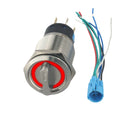 19mm Latching Rotary Switch 2NO 2NC Stainless Steel 304 for Universal Use