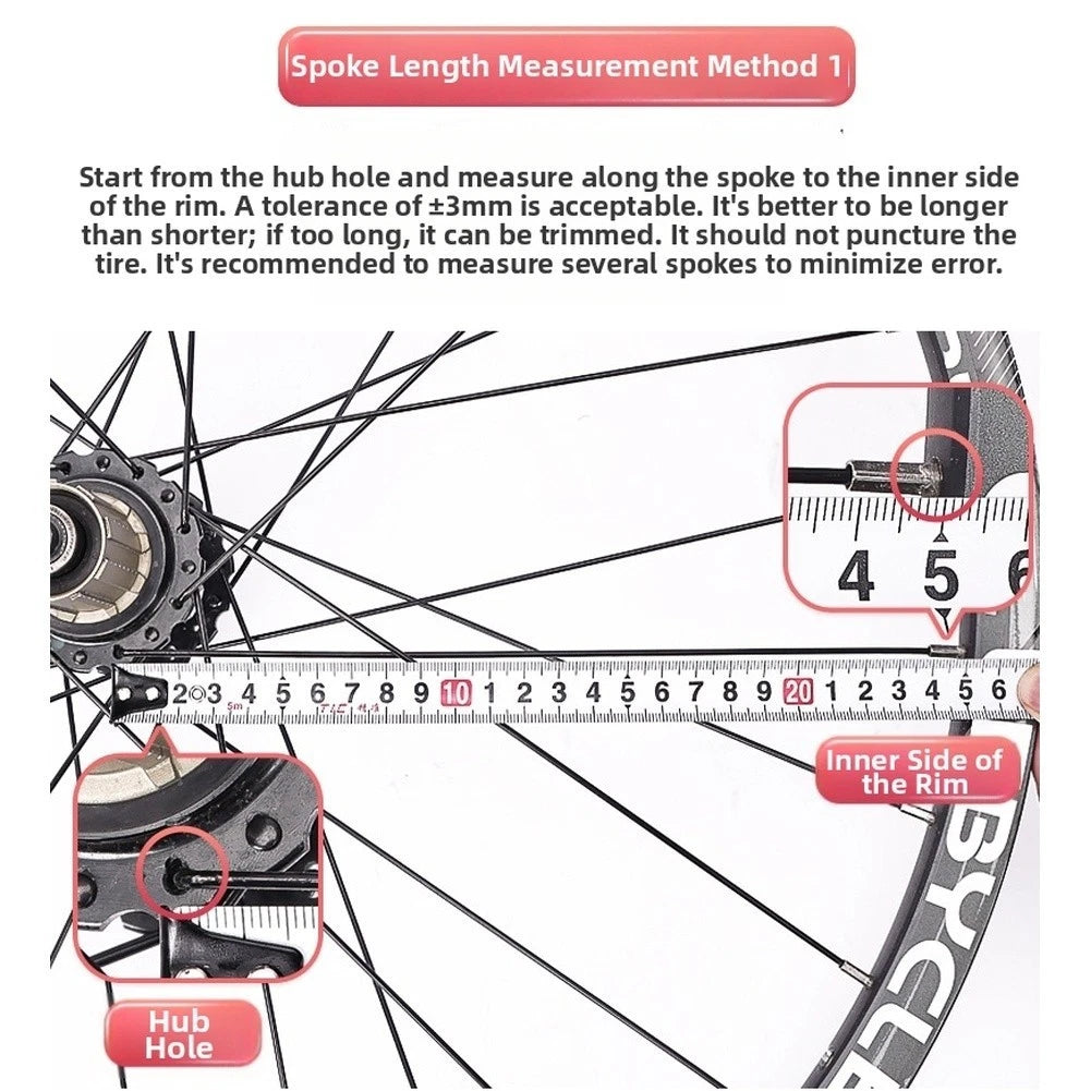 Replacement Bicycle Spokes for Wheel Building - Smooth Threads, Easy Install