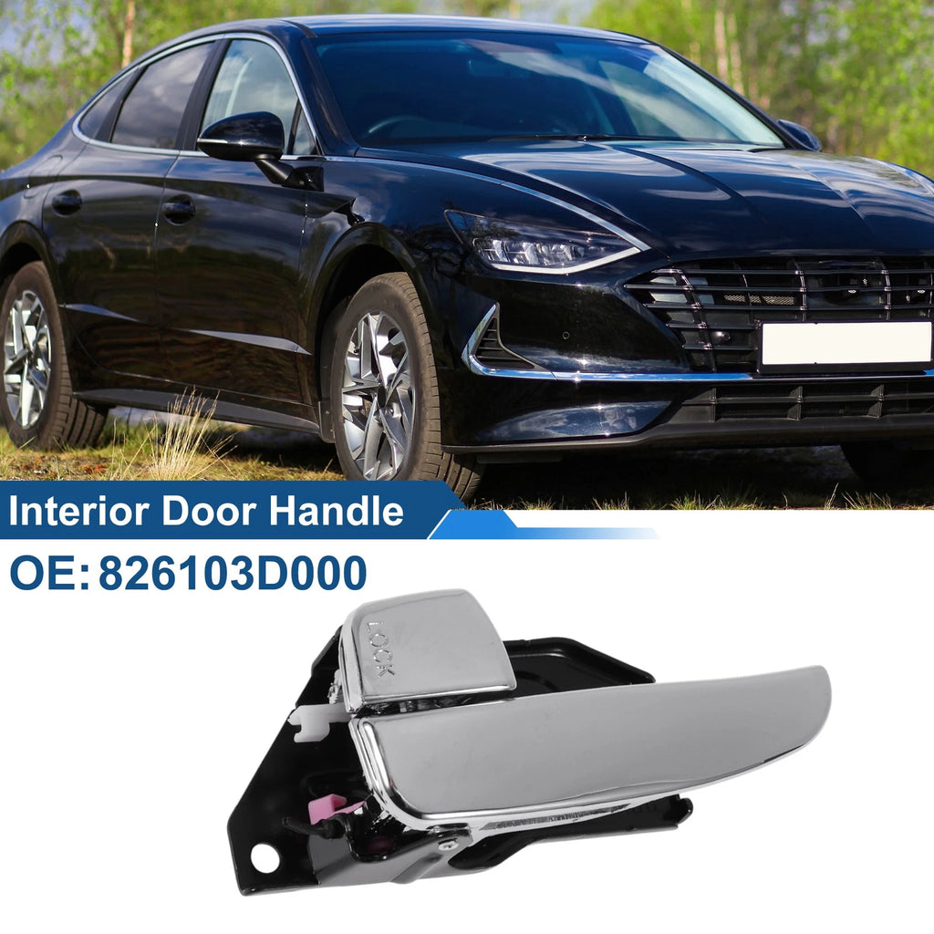 Interior Door Handle Replacement for Hyundai Sonata (2001–2005) Black Chrome