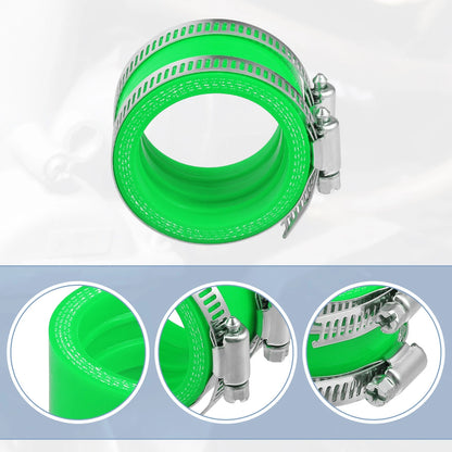 45mm ID Green Carburetor Adapter Inlet Intake Pipe Boot with Clamps for