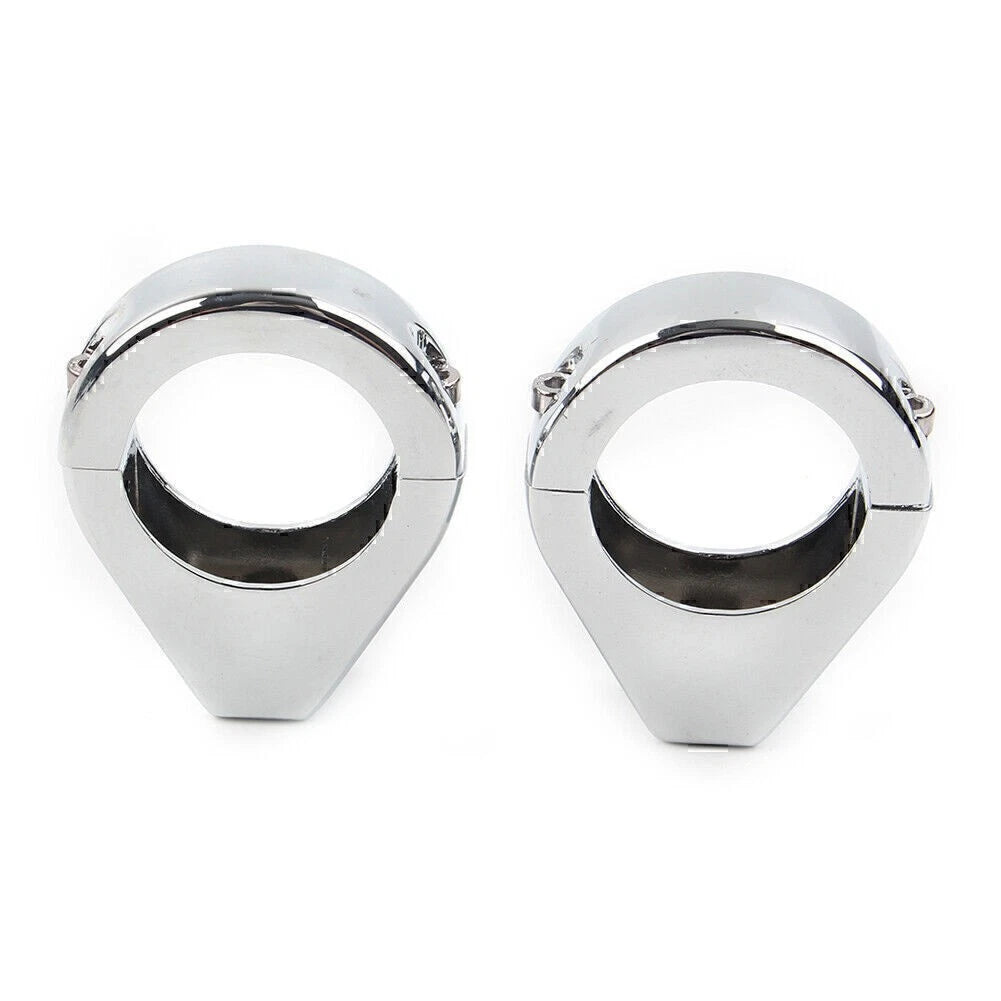 39mm Moto Mount Headlight Bracket Fork Clamp Turn Signal Clamp Chrome Universal