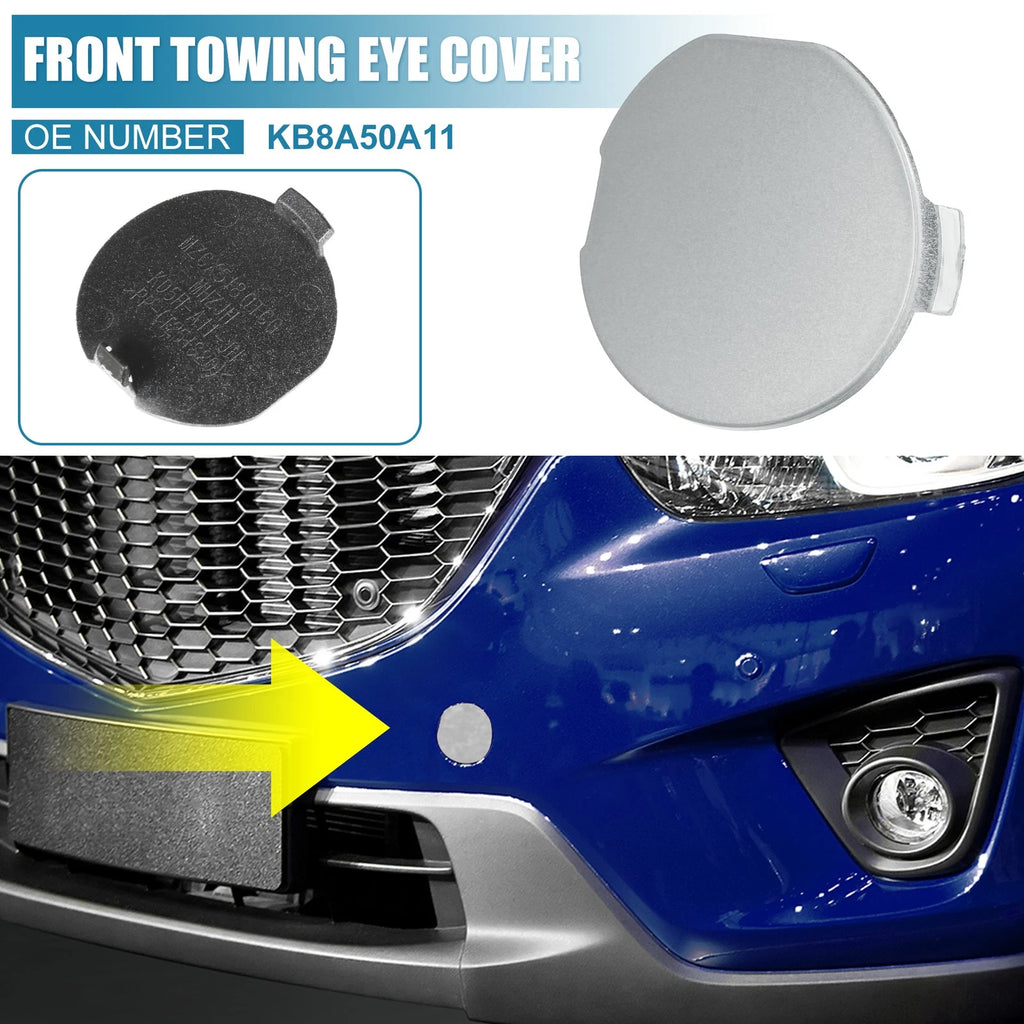 Front Bumper Tow Hook Cover Hole Eye Replacement for Mazda CX-5 (2017–2022)