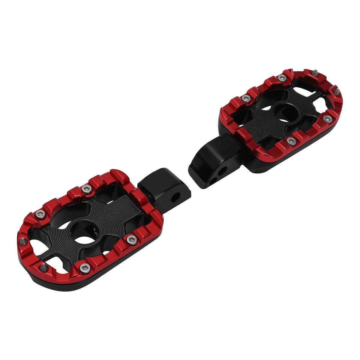 Passenger Foot Pegs for Harley Softail Fat Bob (2018–2025) Black Red