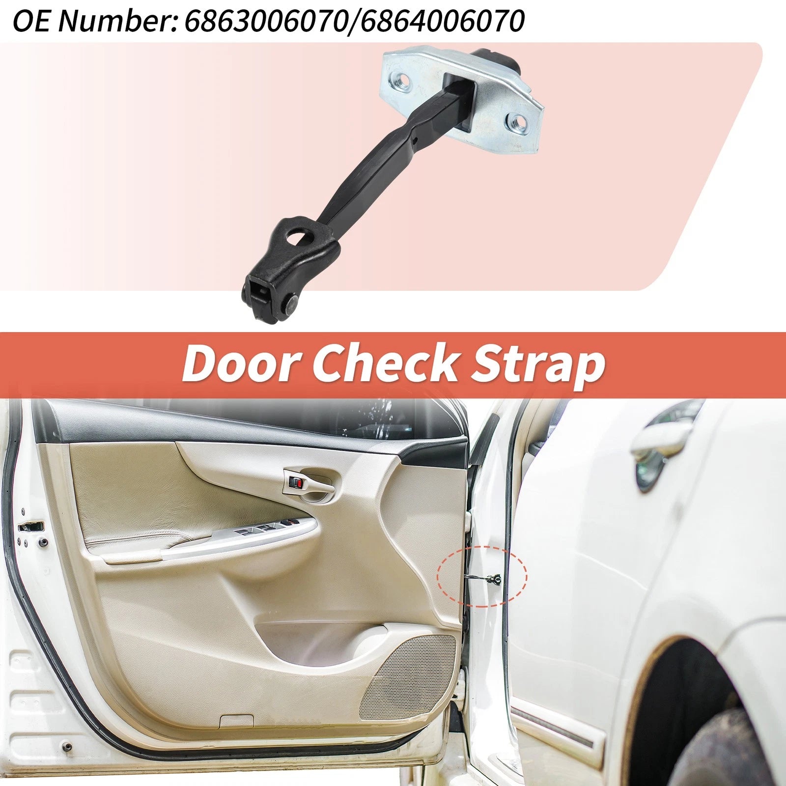 Rear Door Check Strap Replacement for Toyota Camry (2006–2015)