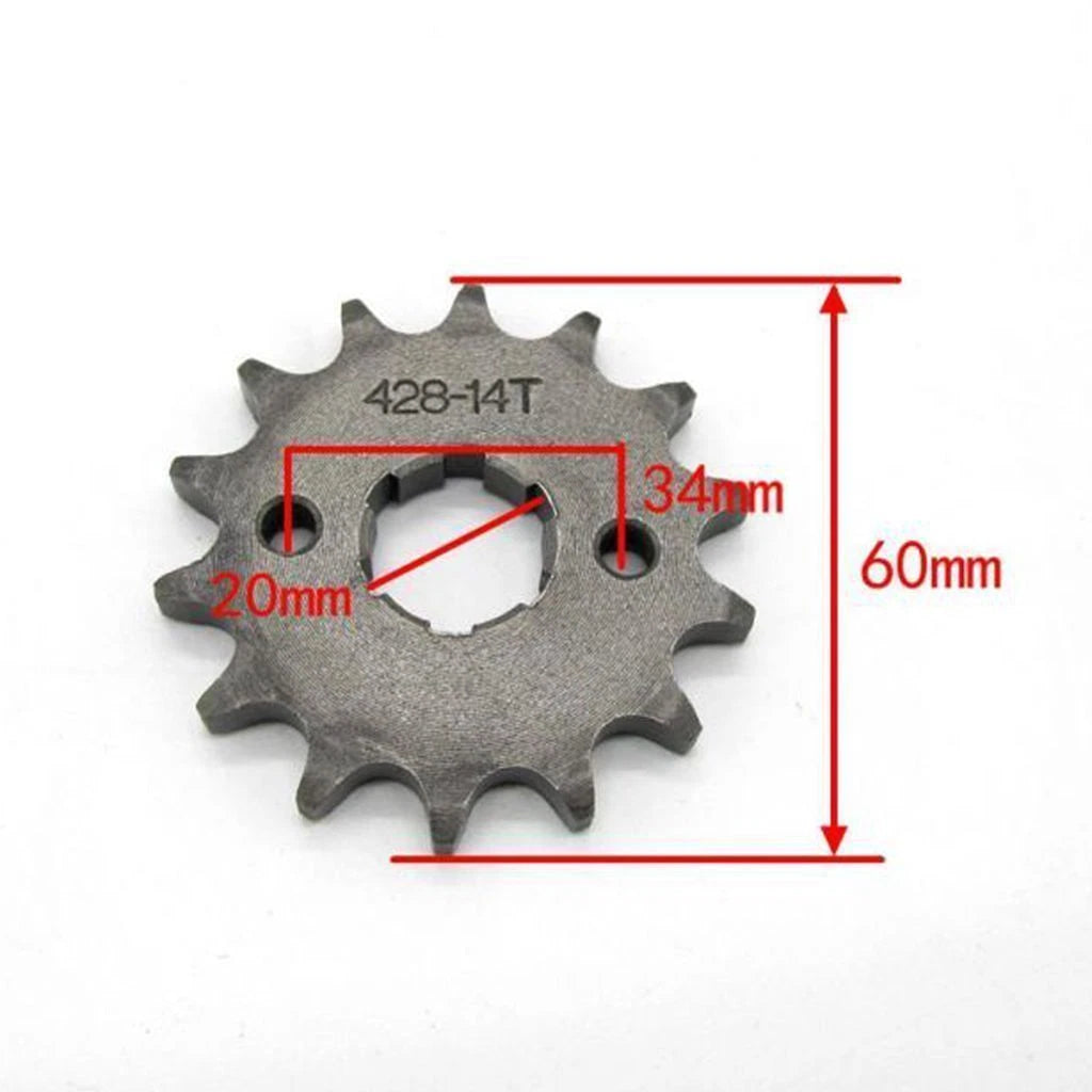 14T 428 Front Sprocket Cog 20mm for Thumpstar Atomik Pit Bike ATV (2000–2023)