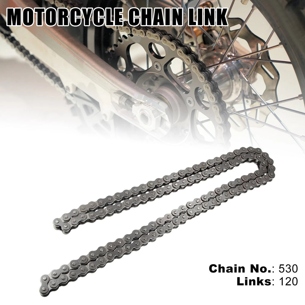 Motorcycle Chain 120 Link Replacement Non O-Ring for ATV Dirt Bike (120)