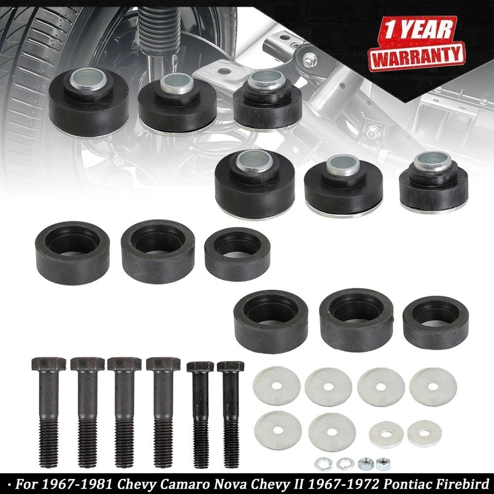 Subframe Mount Bushings Kit for Chevy Camaro Pontiac Firebird (1967–1972)