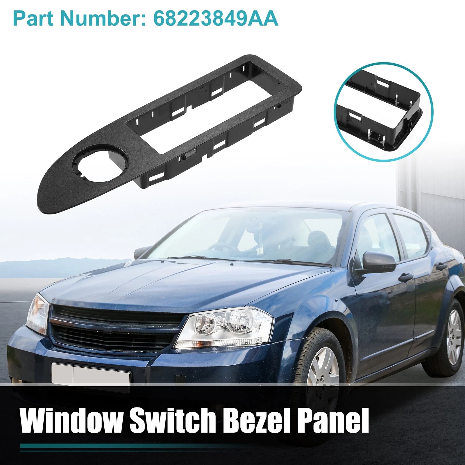 Front Left Door Window Switch Bezel for Dodge Avenger (2011–2014) 68223849AA