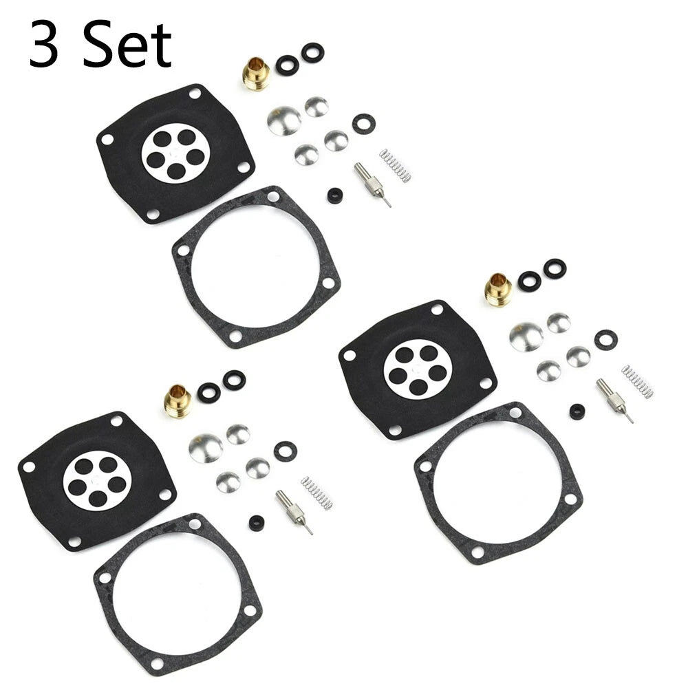 Set of 3 Carburetor Repair Kits for Tecumseh Jiffy Ice Auger 30 & 31 (630978, 630932)