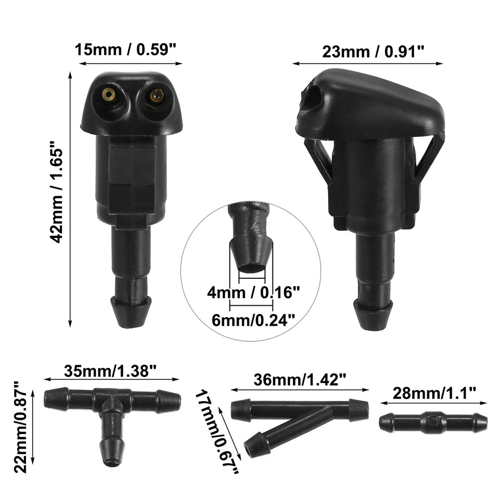 Windshield Washer Nozzle Hose Kit for Toyota Camry 1997–2001
