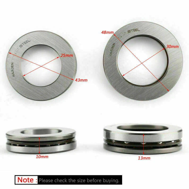 Steering Stem Bearing Seal Kit for Yamaha DT50 GTMX YZ80 MX100 T9 (Universal)