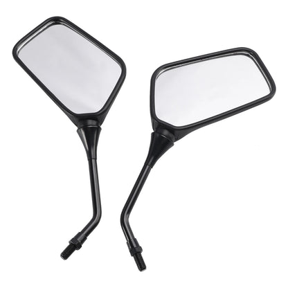 Pair Black Rearview Mirrors for Kawasaki KLR250 KLR600 KLR650 (M10)