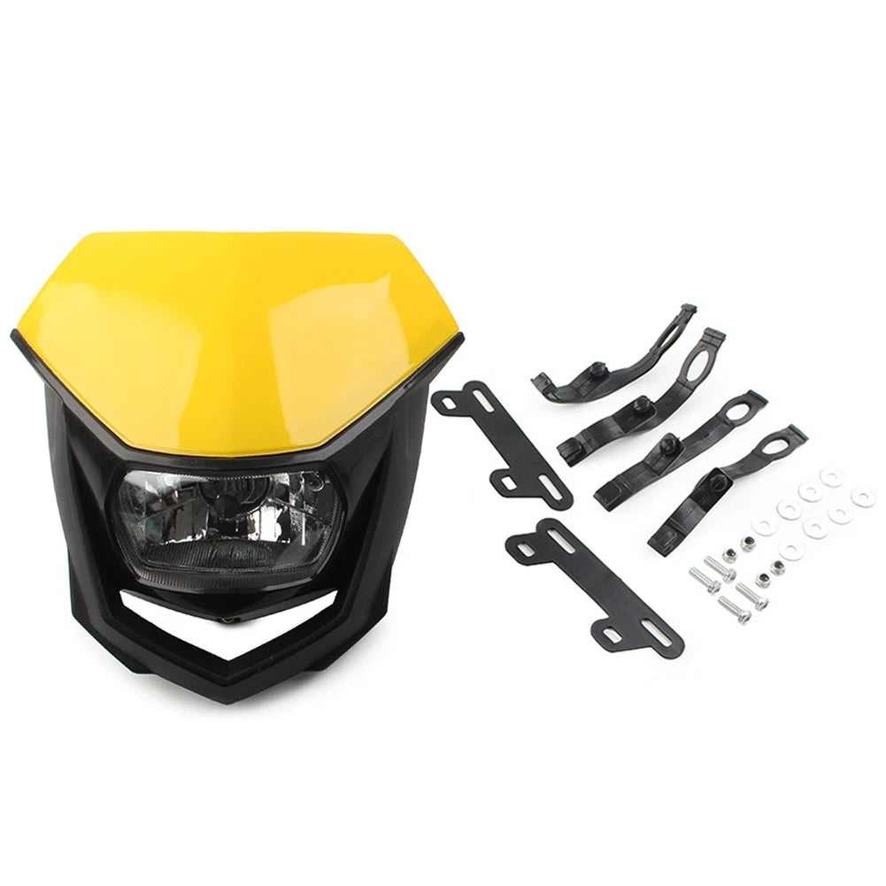 Universal Headlight Fairing for Supermoto Dirt Bike - Yellow