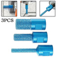 3PCS Diamond Brazed Milling Cutters for Porcelain and Granite Drilling