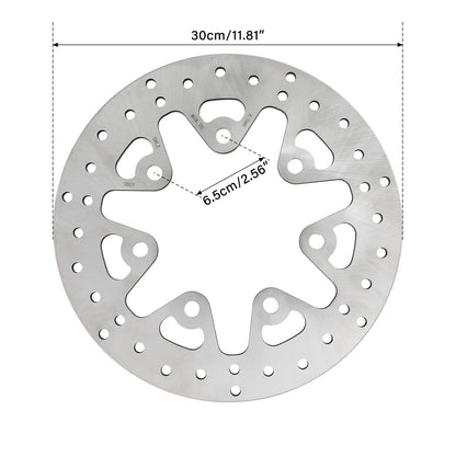 11.8" Front Brake Disc Rotor & Bolts for Harley Street Road Glide (2014–2024)