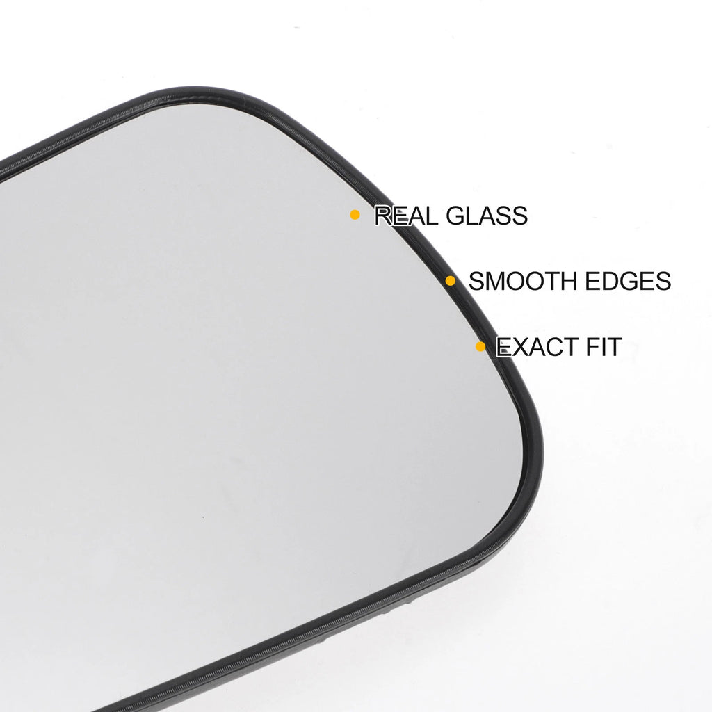 Left Side White Mirror Glass for Ford Fiesta (2002–2005)