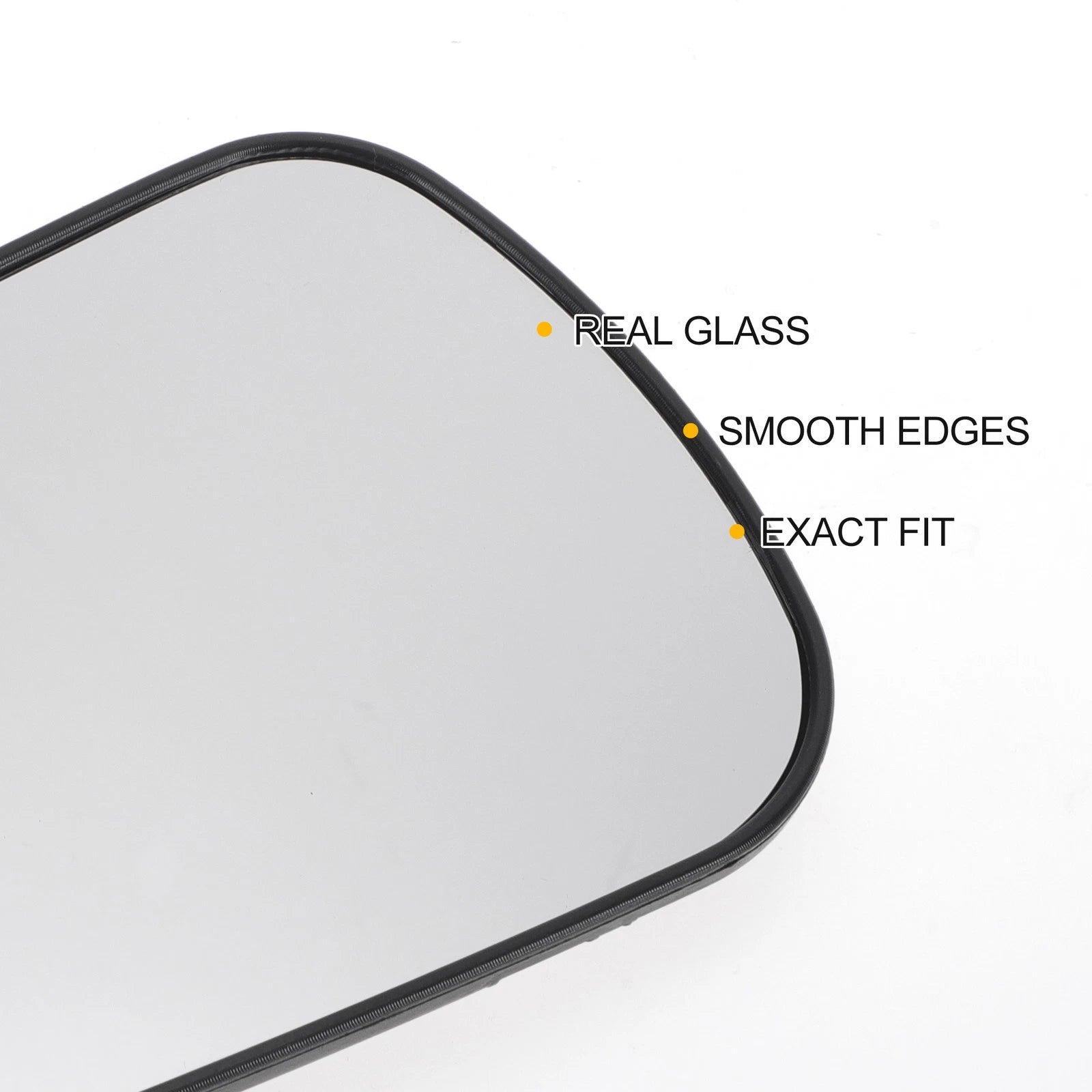 Left Side White Mirror Glass for Ford Fiesta (2002–2005)