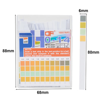 pH Test Paper Strips for Water Quality Monitoring (100 Strips)