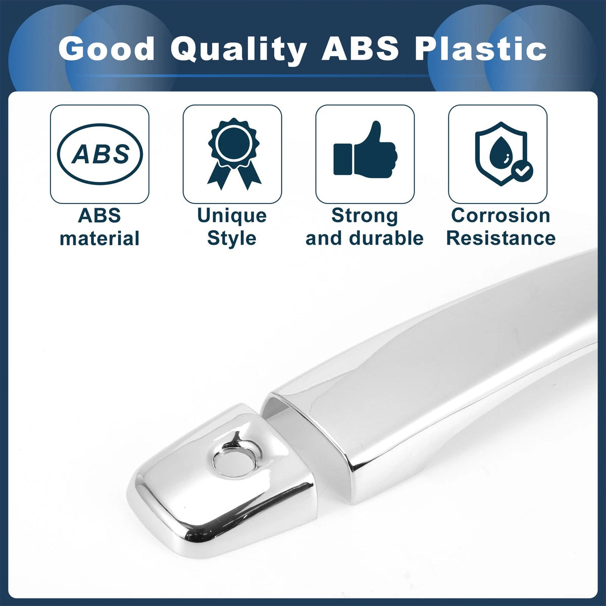 Door Handle Cover Trim for Nissan Rogue (2014–2020) - Silver Tone