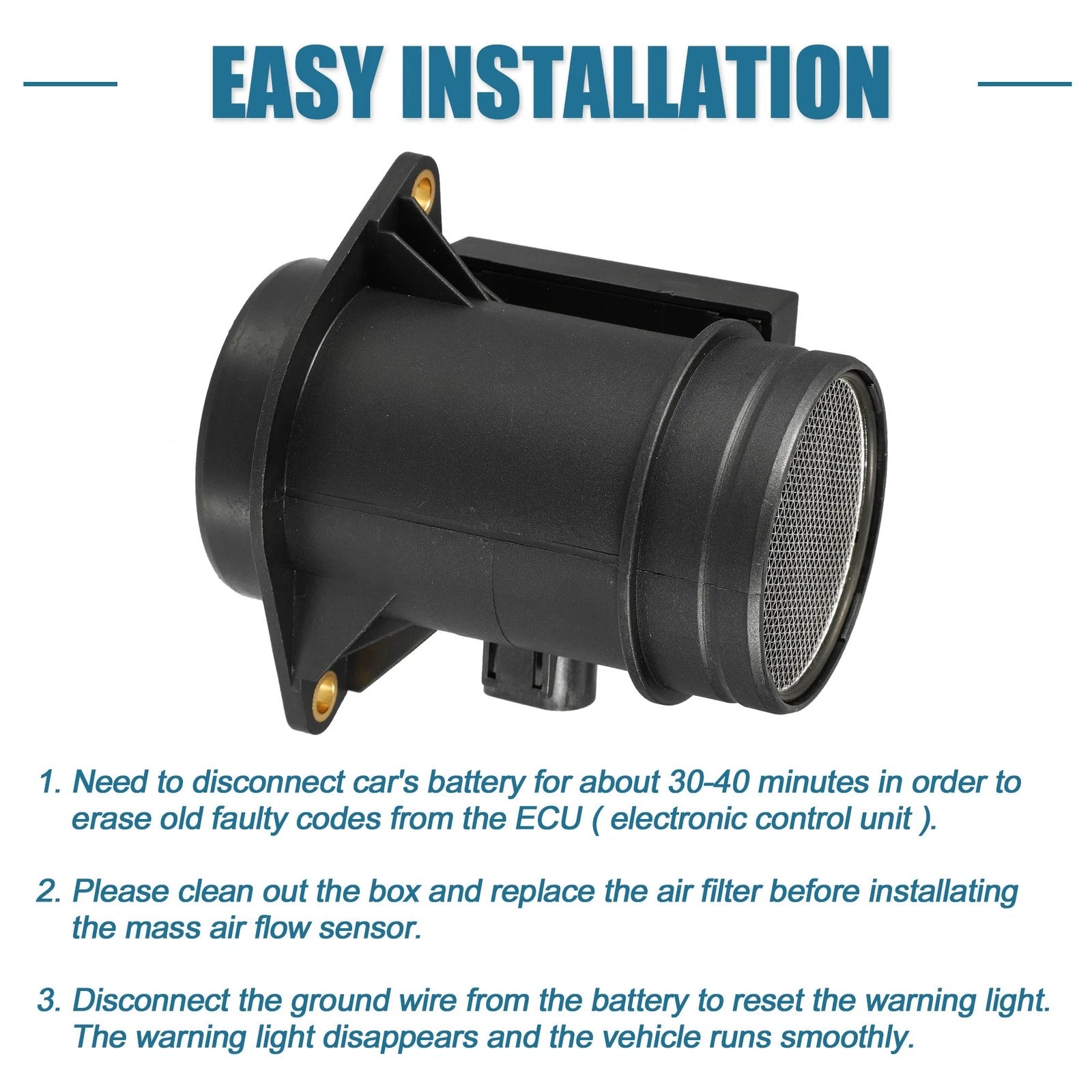 Mass Air Flow Meter MAF Sensor for VW Passat Jetta 1.9TDI (1996–1997)