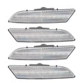 Set of 4 Clear Bumper Turn Signal Side Marker Lights for Chrysler Crossfire (2004–2008)