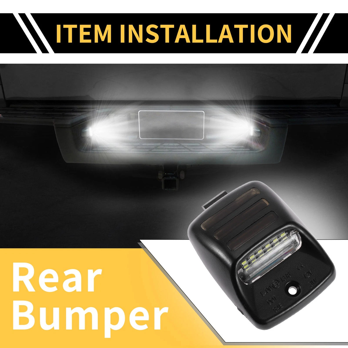 2PCS License Plate Light for Toyota Tundra (2000–2013) Clear Lens