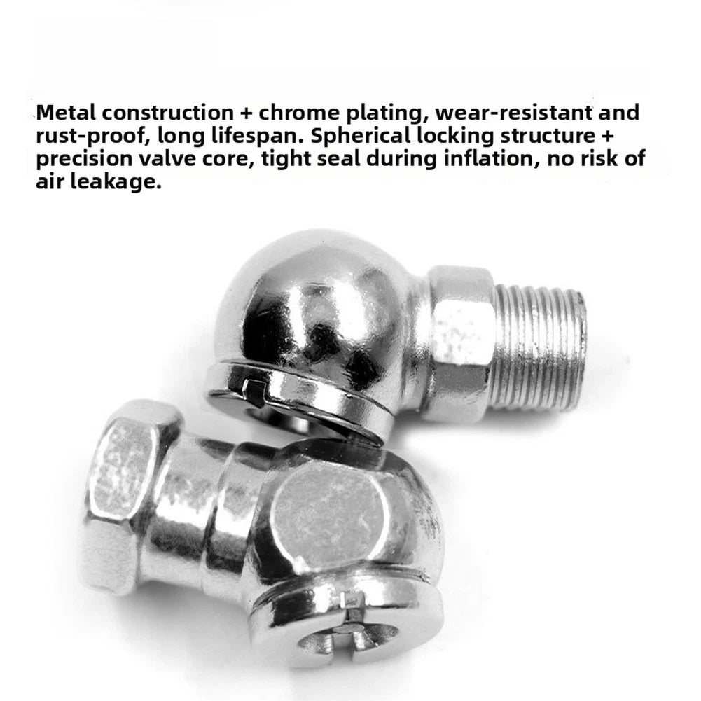 Valve Stem Adapter for Tire Inflator Nozzle (Copper Alloy, Ball-lock)